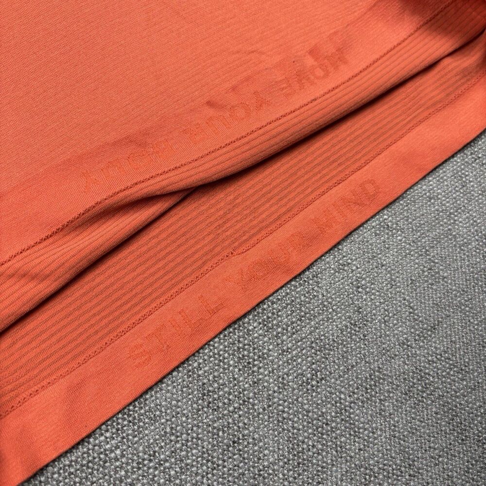 Lululemon Long Sleeve Swiftly Womens orange Top With Thumb Holes Size 4 Gym Yoga - Picture 8 of 12